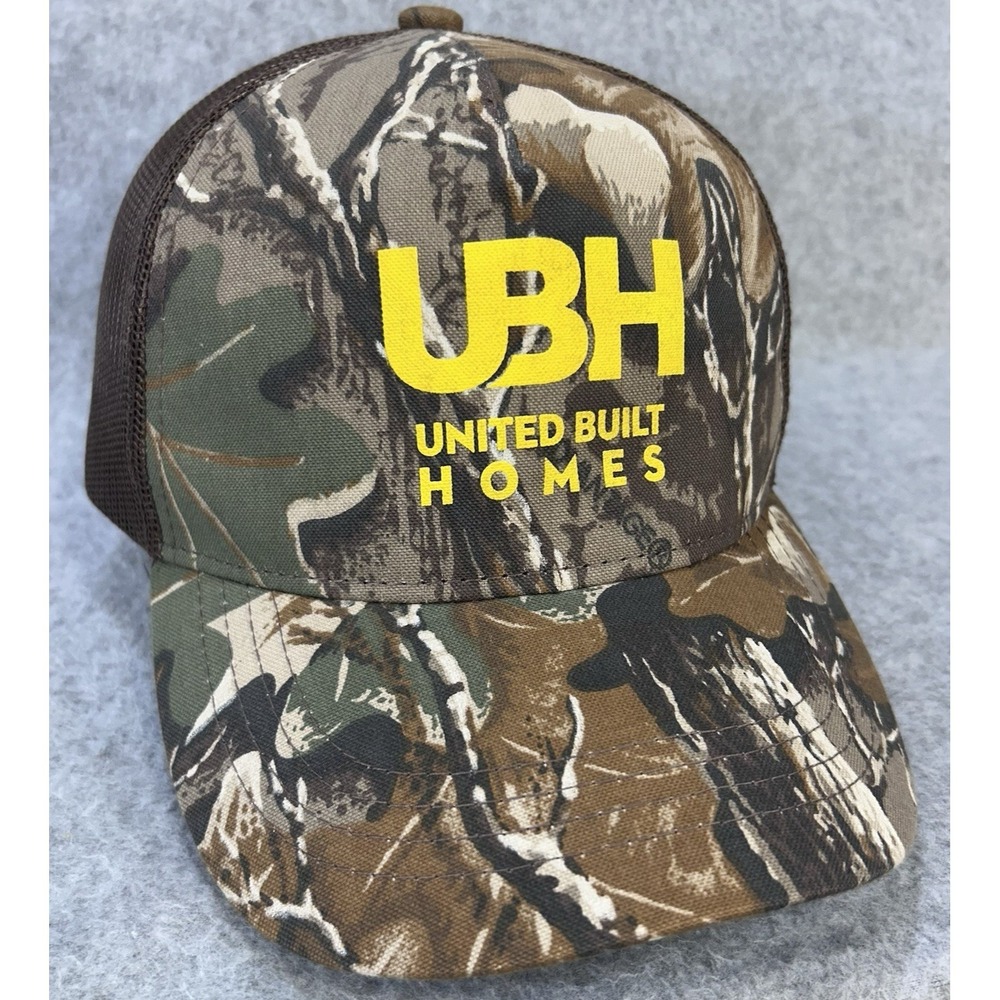 Realtree Camo UBH United Built Homes Trucker Snapback Hat‎ Mesh Back Cap